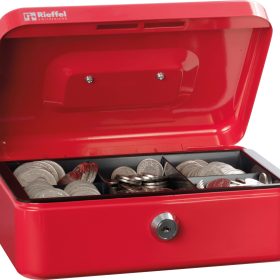 RIEFFEL SWITZERLAND Geldkassette Valorit VT-GK 2 ROT 7,7x20,7x15,7cm rot