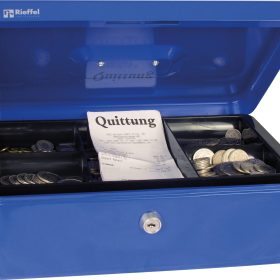 RIEFFEL SWITZERLAND Geldkassette Valorit VT-GK 3 BLAU 8,2x26,2x19,2cm blau