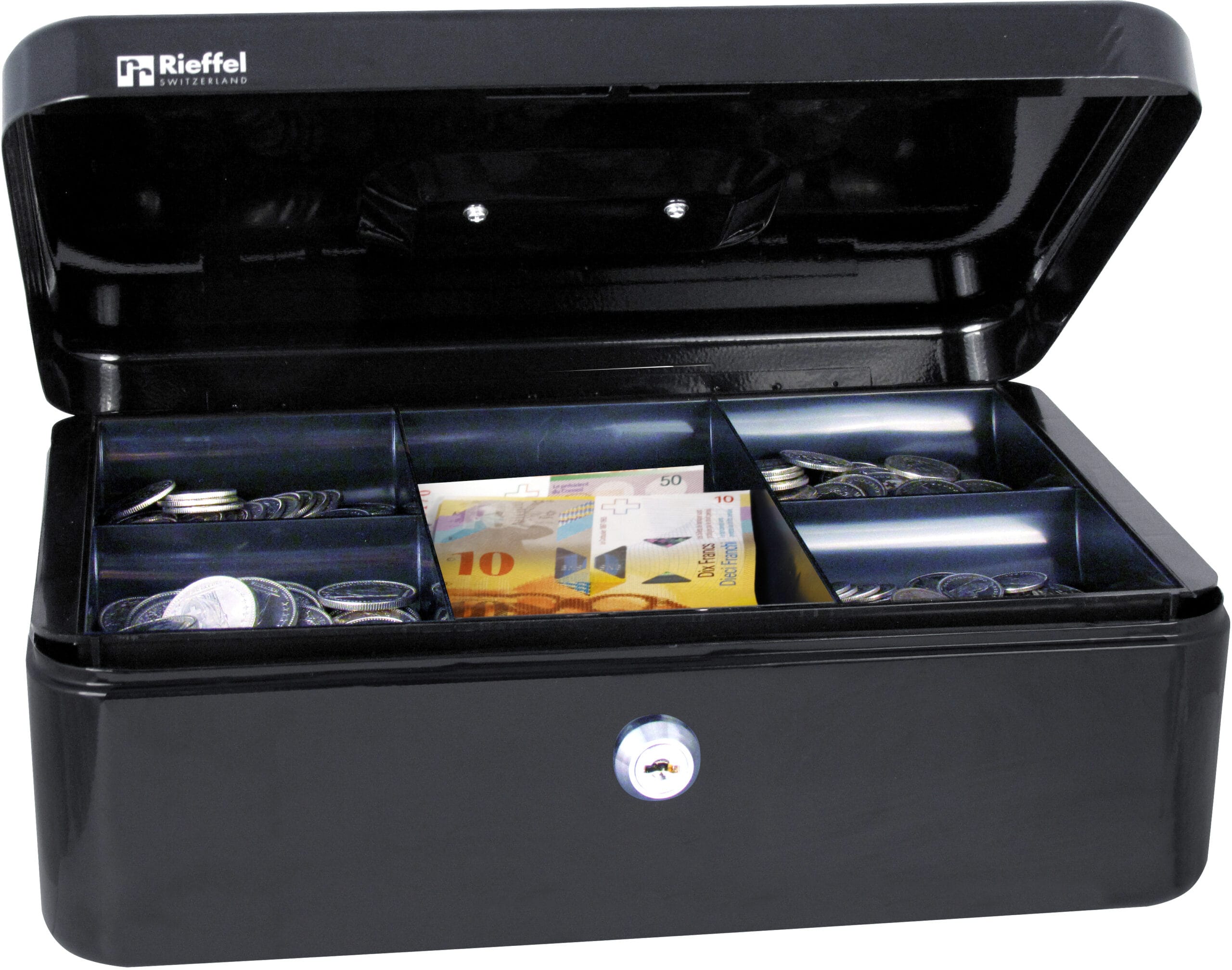 RIEFFEL-SWITZERLAND-VT-GK-4-SCHWARZ-7640115310071 RIEFFEL SWITZERLAND Geldkassette Valorit VT-GK 4 SCHWARZ 10x30x21,7cm schwarz – Hochwertig & günstig bei ShopDeca