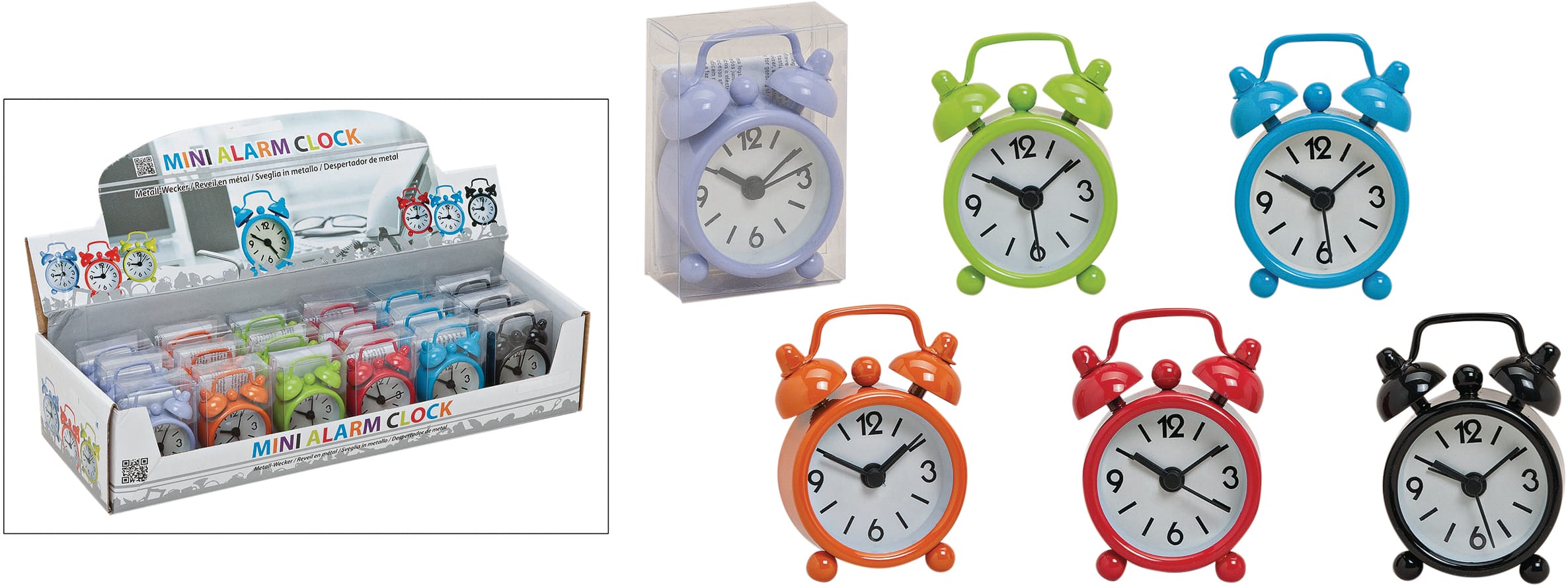 ROOST-10010465-4029811272181 ROOST Wecker farbig Metall 10010465 6 ass. – Hochwertig & günstig bei ShopDeca