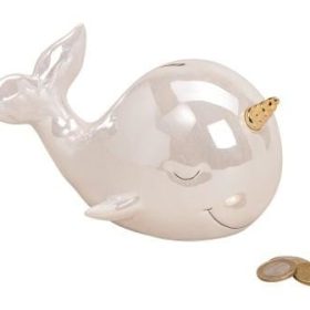 ROOST Sparkasse Wal 12x11x18cm 10056215 weiss, Perleffekt