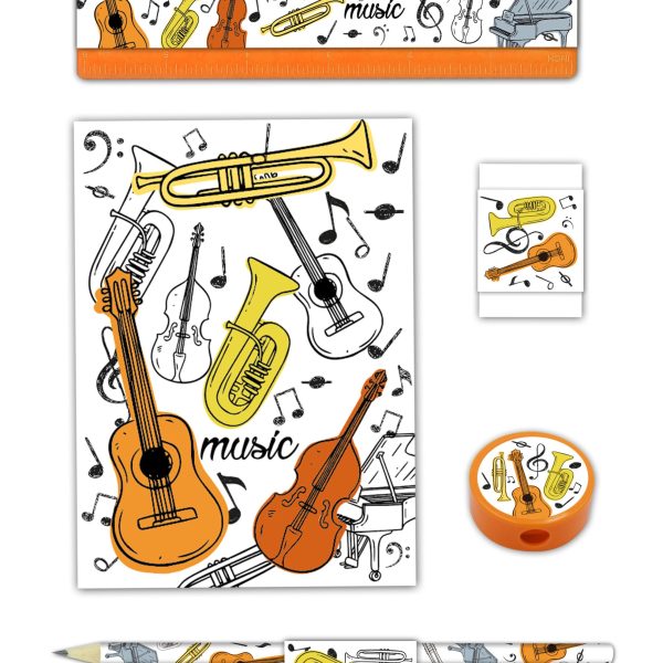 ROOST Schlamper-Etui 404561 Musik, 7-teilig