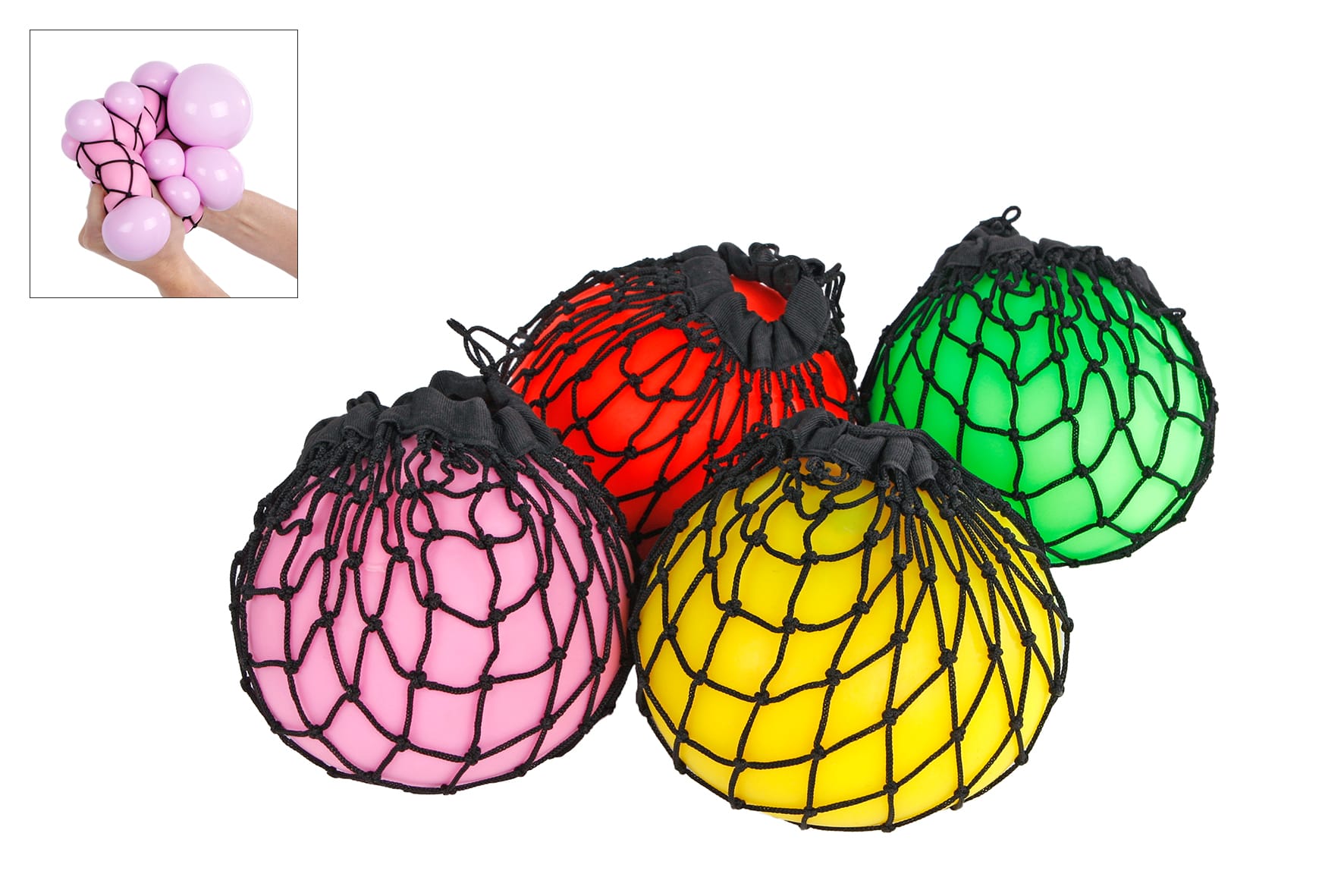 ROOST-621223-8713219461334 ROOST Riesen Squeezeball 621223 Neon, im Netz, 6 ass. 13cm – Hochwertig & günstig bei ShopDeca