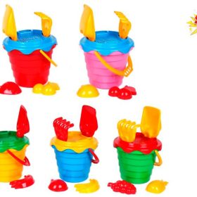 ROOST Sun Fun Eimer Set 15.5x17x23cm 720606 6-teilig, 5 assortiert