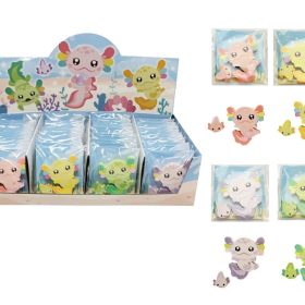 ROOST Radierer Set AXE-001 Axolotl, assortiert