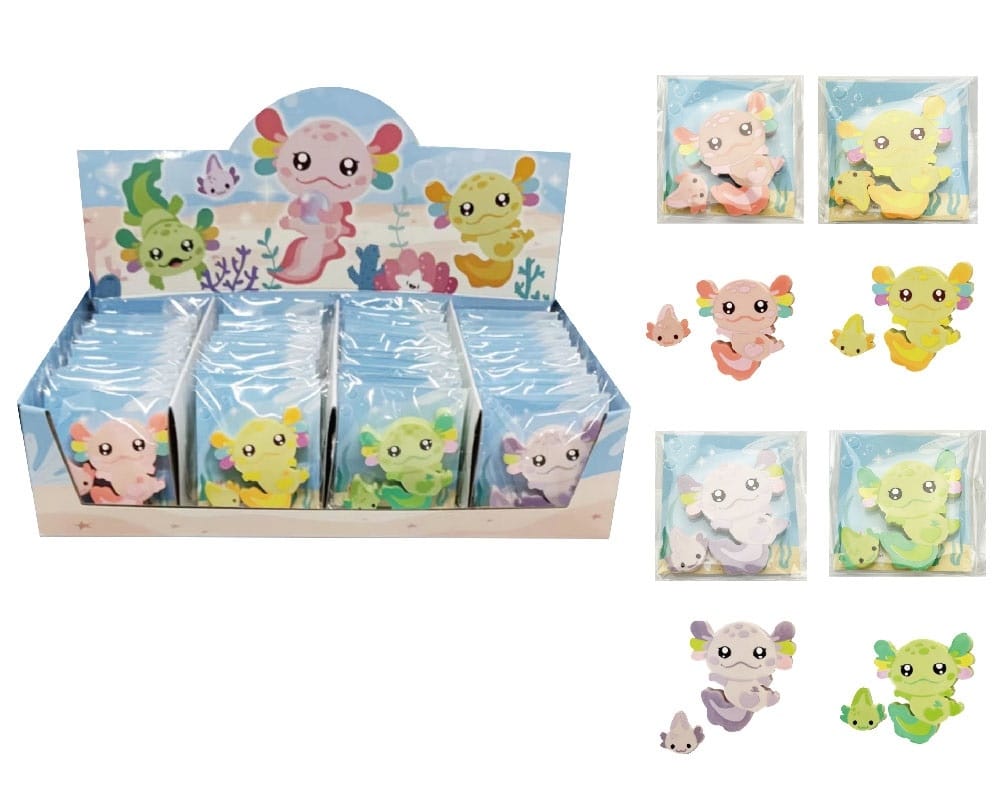 ROOST-AXE-001-7613532080179 ROOST Radierer Set AXE-001 Axolotl, assortiert – Hochwertig & günstig bei ShopDeca