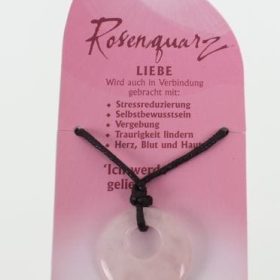 ROOST Halsband Liebe G214 Rosenquarz