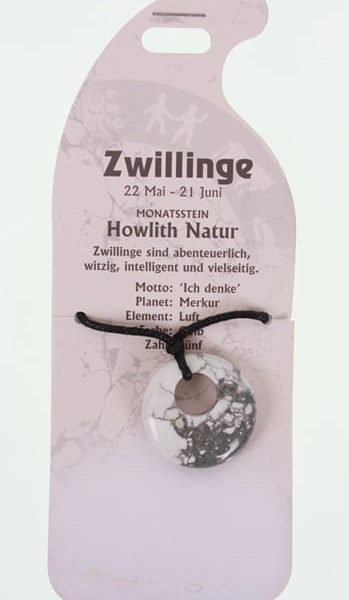 ROOST Halsband Zwilling G251 Howlith natur