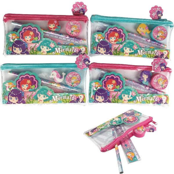 ROOST Schreibset 4 ass. MDST-002 Meerjungfrau 190x90mm