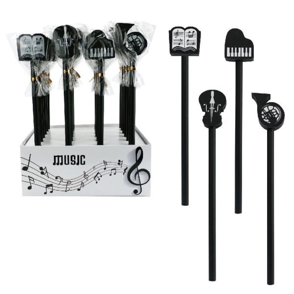 ROOST Bleistift mit Radierer MURE-001 Musical, assortiert