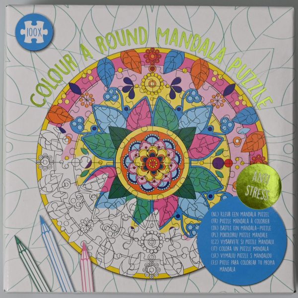 ROOST Mandala-Puzzle rund Flower PU91 rund, assortiert 25x25cm