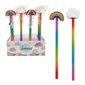 ROOST Bleistift mit Radierer RET-1073 Wolke, Regenbogen
