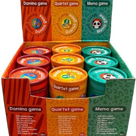 ROOST Spiel in Schachtel SP981 Domino, Memor, Quartett