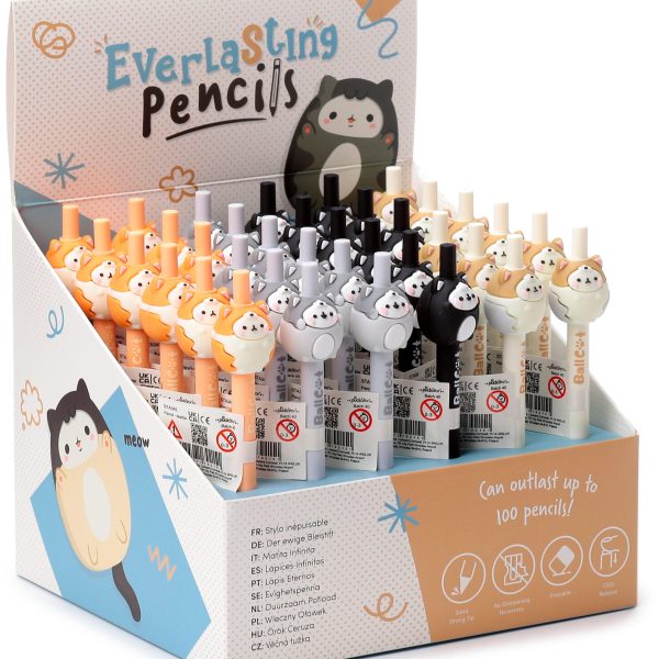 ROOST Bleistift niedliche Katze STA345 4 assortiert