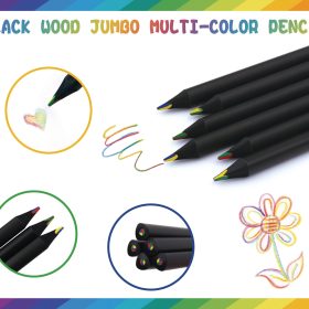 ROOST Farbstift dick TSKY-C02 4-farbig, 3-eckig black