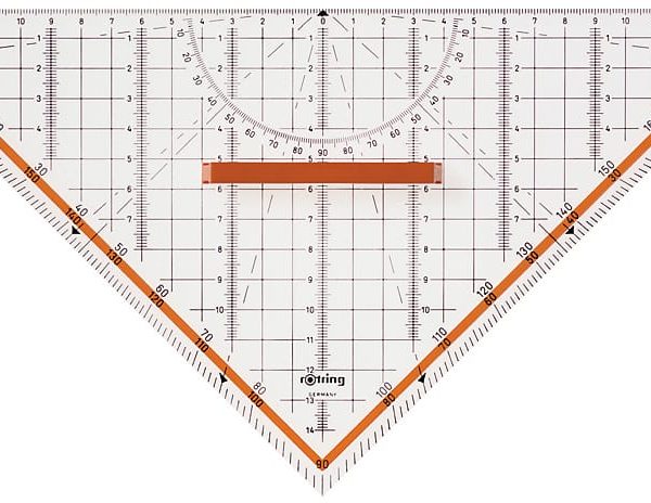 ROTRING Geodreieck 30cm S0699270 farbig/transp.