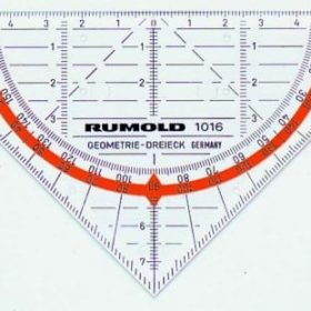 RUMOLD Geodreieck 14cm 1016 farbig/transp.