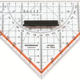 RUMOLD Zeichendreieck 22cm 1054 technisch farbig/transp.