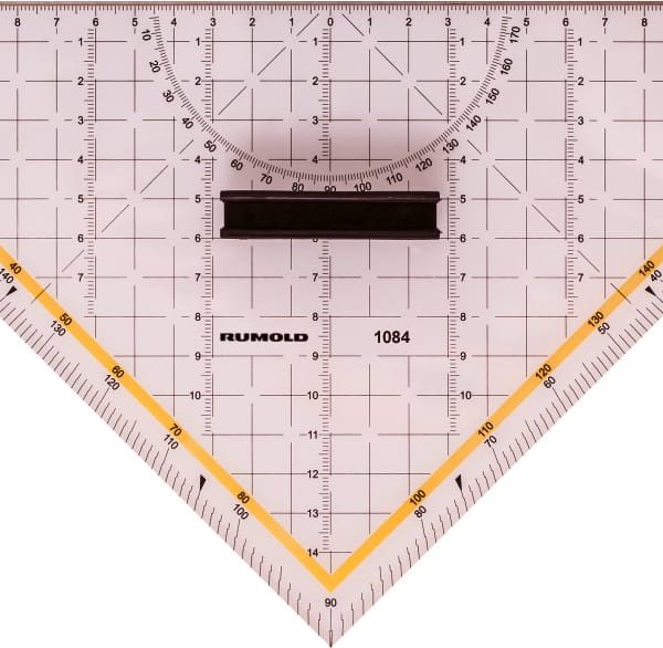 RUMOLD Zeichendreiecke techn. 1084 Plexiglas Hypotenuse 325mm