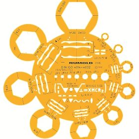 RUMOLD Abrundungsschablone 2116 1-25mm