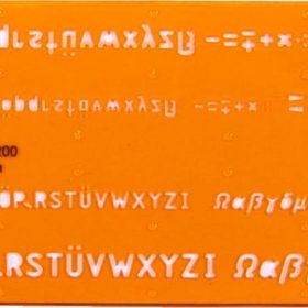 RUMOLD Fineliner-Schriftschablone 89200 Schrift 3,5 und 5 mm