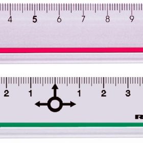 RUMOLD Alulineal 15cm 937015 geteilt