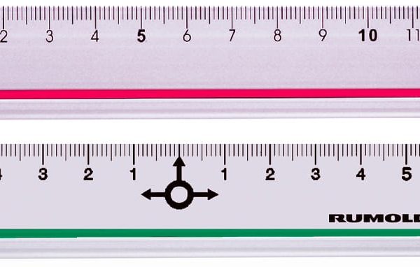 RUMOLD Alulineal 15cm 937015 geteilt