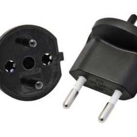 S-ELECTRO Fix-Adapter SchuKo-CH 4.135802 schwarz, 2-polig