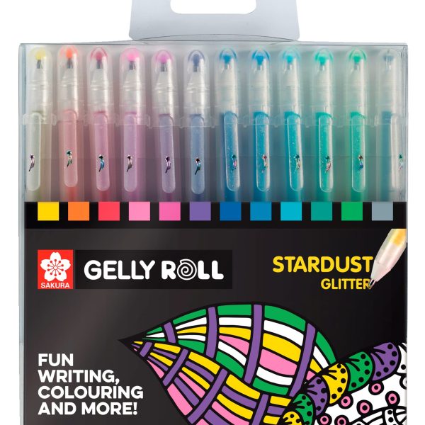SAKURA Gelly Roll 0.5mm POXPGBSTA12 Startdust Glitter ass. 12 Stk.