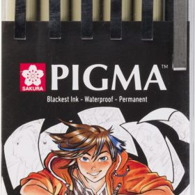 SAKURA Manga Pigma Set POXSDKMAN6 3xMic/1xGraph/1xBru/1xPenc