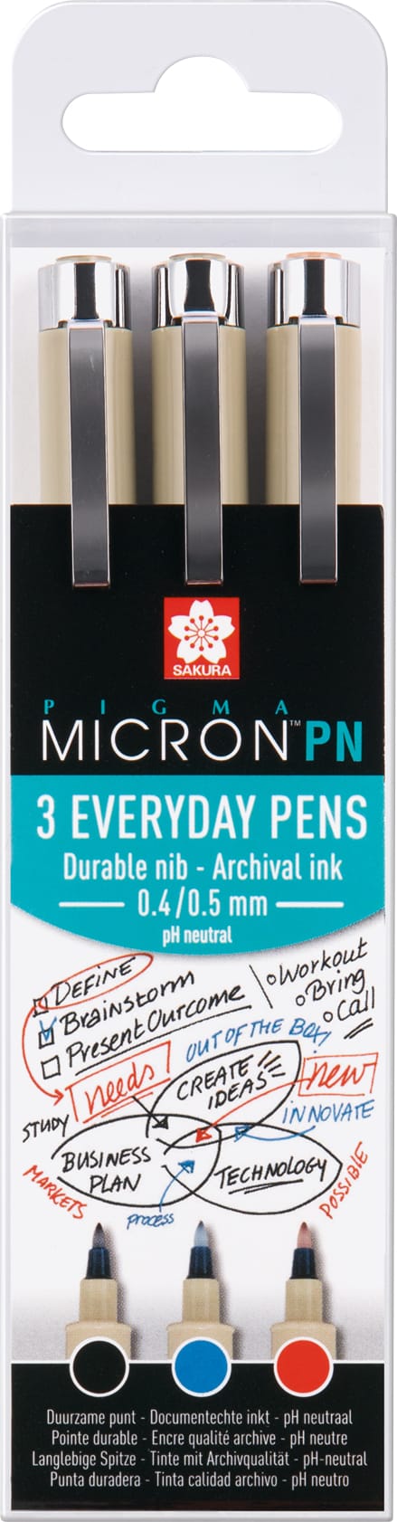 SAKURA-POXSDKPN3A-8712079409395 SAKURA Pigma Micron PN POXSDKPN3A Everyday, 3 Office Farben – Hochwertig & günstig bei ShopDeca