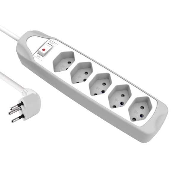 SCHOENENBERGER Steckdosenleiste 1.5m 85.200.GY Fix-Line silicone 5xT13 weiss