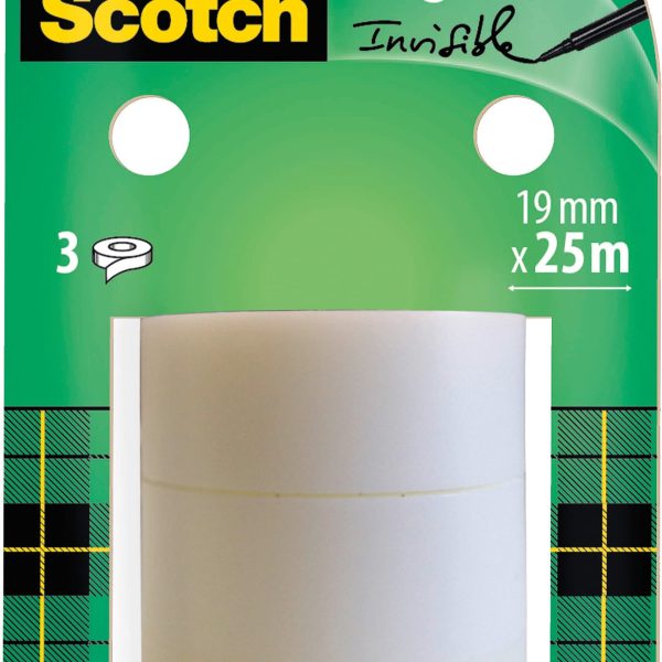 SCOTCH Magic Tape 810 19mmx25m 8-1925R3 transparent, 3 Rollen