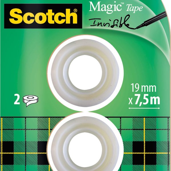 SCOTCH Magic Tape 810 19mmx7,5m 8-1975R2 transparent 2 Rollen