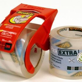 SCOTCH Verpackungsband Promo 48mmx20m E5020D-P transp., mit Abroller 2 Rollen
