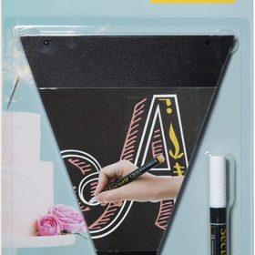 SECURIT Kreidetafel-Flaggen 4m FB-FLAG schwarz 20.8x14.5x0.1cm