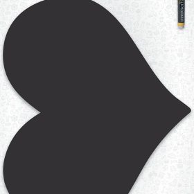 SECURIT Kreidetafel HEART FB-HEART schwarz 30x36x0.3cm
