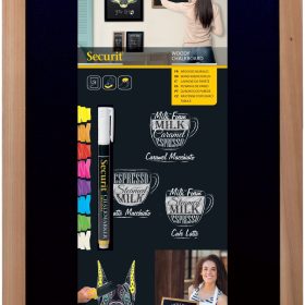 SECURIT Kreidetafel WOODY WBW-TE-30-40 teak 40x30x1cm