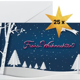 SIGEL Weihnachtskarten DL DS087 Pop up Winterlandschaft 25 Stk