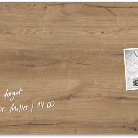SIGEL Glas-Magnetboard GL258 Natural-Wood 910x460x15mm