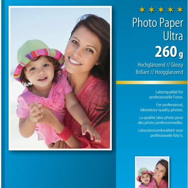 SIGEL InkJet Fotopapier 10x15cm IP606 260g,glossy, weiss 24 Blatt