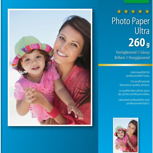 SIGEL InkJet Fotopapier A4 IP677 260g,glossy, weiss 20 Blatt