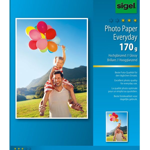 SIGEL InkJet Photo Paper Everyday A4 IP713 170g glossy 20 Blatt