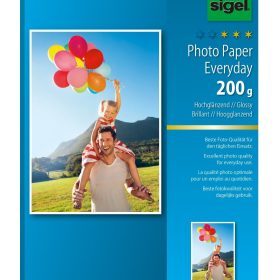 SIGEL InkJet Fotopapier 10x15cm IP718 200g,glossy, weiss 24 Blatt