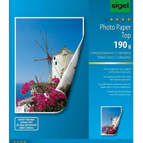 SIGEL InkJet Fotopapier A4 IP720 190g,glossy, weiss 20 Blatt