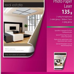 SIGEL Laser Photopapier A3 LP343 135g,glossy, weiss 200 Blatt