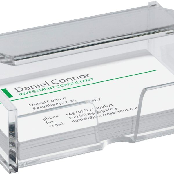SIGEL Visitenkartenbox VA112 transp. 98x68x29mm, 80 Karten