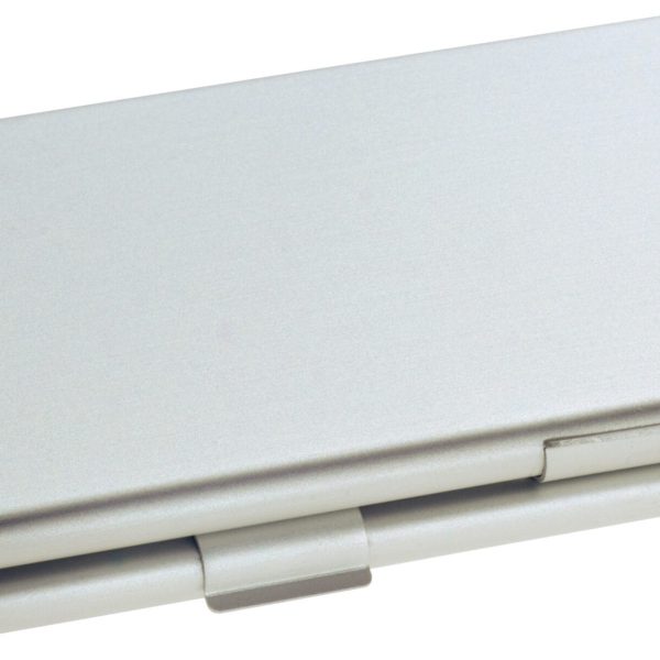 SIGEL Visitenkarten-Etui 63x92x10mm VZ136 Alu 2x15 Karten