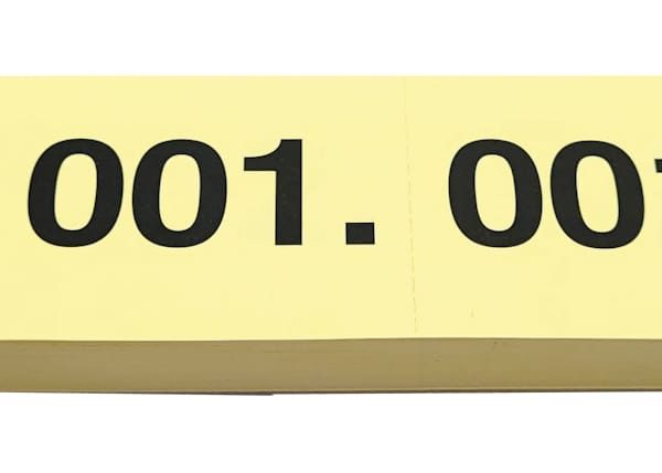 SIMPLEX Garderobenblock Nr. 1-100 13071 gelb 100 Blatt