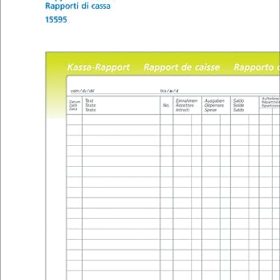 SIMPLEX Kassa-Rapport A4 15595 weiss 50x2 Blatt